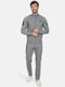 Men Grey Collar Regular Fit Tracksuit