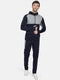 Men Navy Hooded Regular Fit Sweatshirt