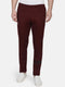 Men Mahroon Regular Fit Lower