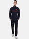 Men Navy T-Neck Regular Fit Tracksuit