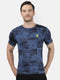 Men Blue Round Neck Smart Fit T-Shirt