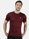 Men Wine Round Neck Smart Fit T-Shirt