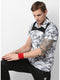 Men White Black Collar Smart Fit T-Shirt