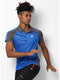 Men Blue Collar Regular Fit T-Shirt