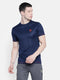 Men Navy Round Neck Smart Fit T-shirt