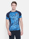 Men Blue Round Neck Regular Fit T-shirt