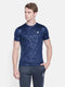 Men Navy Round Neck Smart Fit T-shirt
