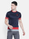 Men Navy Round Neck Smart Fit T-shirt