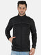 Men Black Regular Fit Full Sleeve Collar Neck Sweatshirt