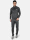 Men Grey Regular Fit Full Sleeve Collar Neck Tracksuit