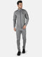 Men Grey Regular Fit Full Sleeve Collar Neck Tracksuit