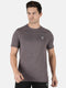 Men Purple Round Neck Smart Fit Half Sleeve T-shirt