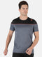 Men Grey Round Neck Regular Fit Half Sleeve T-shirt
