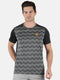Men Black Round Neck Regular Fit Half Sleeve T-shirt