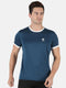 Men Blue Round Neck Regular Fit Half Sleeve T-shirt