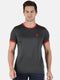 Men Grey Round Neck Regular Fit Half Sleeve T-shirt