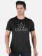 Men Black Round Neck Regular Fit Half Sleeve T-shirt