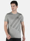Men Grey Round Neck Regular Fit Half Sleeve T-Shirt