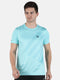 Men Blue Round Neck Regular Fit Half Sleeve T-Shirt