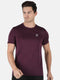 Men Purple Round Neck Regular Fit Half Sleeve T-shirt
