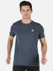 Men Navy Round Neck Regular Fit Half Sleeve T-shirt