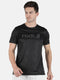 Men Black Round Neck Regular Fit Half Sleeve T-Shirt