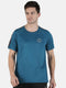 Men Blue Round Neck Smart Fit Half Sleeve T-Shirt