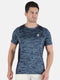 Men Blue Round Neck Smart Fit Half Sleeve T-Shirt