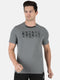 Men Grey Round Neck Smart Fit Half Sleeve T-shirt