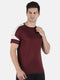 Men Maroon Round Neck Smart Fit Half Sleeve T-Shirt