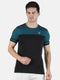 Men Blue Round Neck Regular Fit Half Sleeve T-Shirt