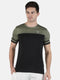 Men Olive Round Neck Regular Fit Half Sleeve T-Shirt