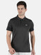 Men Grey Collar Regular Fit Half Sleeve T-Shirt