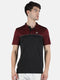 Men Maroon Collar Regular Fit Half Sleeve T-Shirt