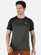 Men Olive Round Neck Smart Fit Half Sleeve T-Shirt