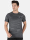 Men Grey Round Neck Smart Fit Half Sleeve T-shirt