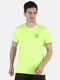 Men Green Round Neck Smart Fit Half Sleeve T-Shirt
