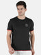 Men Black Round Neck Smart Fit Half Sleeve T-Shirt