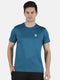 Men Blue Round Neck Regular Fit Half Sleeve T-Shirt