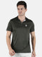 Men Olive Collar Regular Fit Half Sleeve T-Shirt