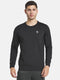 Men Black Round Neck Full Sleeve Sweatshirt