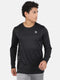 Men Black Collar Full Sleeve Sweatshirt
