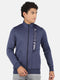 Men Blue Round Neck Smart Fit Full Sleeve Sweatshirt