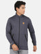 Men Grey Round Neck Full Sleeve Sweatshirt
