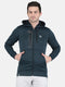 Men Blue Hood Smart Fit Full Sleeve Sweatshirt