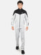 Men Grey Collar Smart Fit Full Sleeve Track Suit