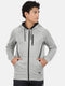 Men Grey Collar Smart Fit Full Sleeve Track Suit