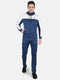 Men Blue Collar Smart Fit Full Sleeve Track Suit