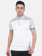 Mens Polyester Blend White Printed Collar T-Shirt