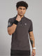 Men Polyester Blend Teal Solid T-Shirt